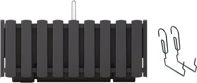 Obrázek produktu pro květináč truhlík s držákem 38cm BOARDEE FENCYCASE W DDEF400W-S433 antracit plastový PROSPERPLAST