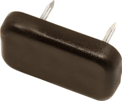Produktbild von Adsamm® | 16 x Kunststoffgleiter mit Nagel | 18x30 mm | Braun | rechteckig | Möbelgleiter mit Stift in von Adsamm®