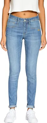 Produktbild von Gang 94Amelie Damen Jeans Relaxed Denim Stretch Hose Mid Rise Blue Used Pants