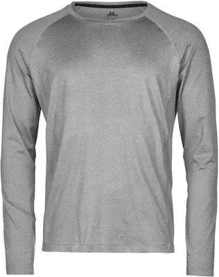 Produktbild von Tee Jays - T-Shirt für Herren  Langärmlig PC5321 (XXL) (Grau meliert)