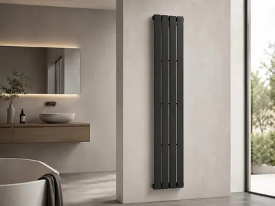 Immagine prodotto di Radiatore da bagno Arlen - attacco laterale - 558 W - nero opaco - 1800x300 mm, productTiles.product.images.aiGenerated