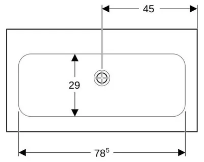 Produktbild von GEBERIT 501845004 iCon Möbelwaschtisch 90x48cm