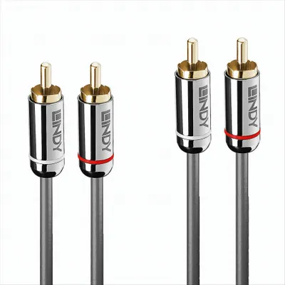 Produktbild von Lindy 35345, 2 x RCA, Männlich, 2 x RCA, Männlich, 1 m, Anthrazit