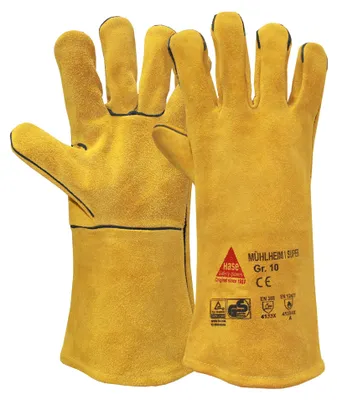 Produktbild von Hase Mühlheim I Super Schweißerhandschuh aus Rindspaltleder Größe 12 6 Stk