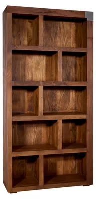Immagine prodotto di MASSIVMOEBEL24 | scaffale in legno di Mango 100x35x204 marrone laccato AMSTERDAM #21