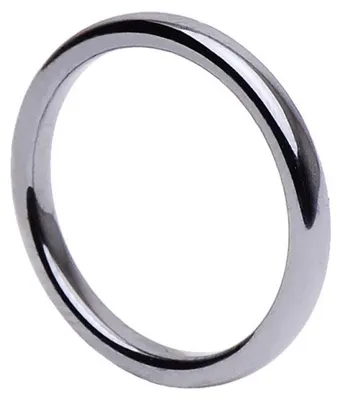 Produktbild von Dünner Ring aus Hämatit 3mm breit rund grau dunkelgrau schmal schlicht Steinring Innenumfang 49mm Ø15.6mm