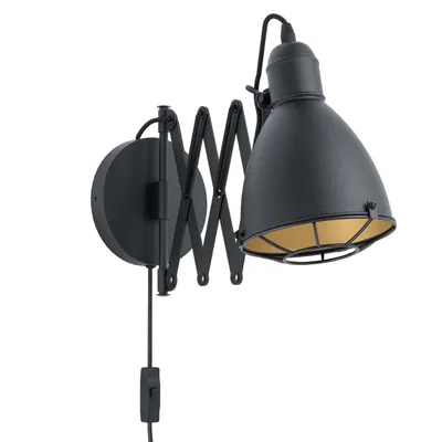 Image de Eglo 43184 TREBURLEY E27 Applique murale 155x650mm noir or