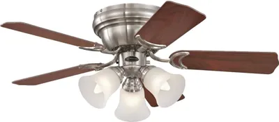 Zdjęcie produktu dla Westinghouse Contempra Trio, Wentylator domowy z łopatkami, Nikiel, Palisander, Sufit, MDF, Stal, 48 dB, 236 RPM