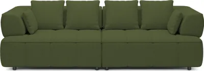 Produktbild von DomoHome AULA BigSofa Mit Verstellbarer Sitztiefe, Ohne Schlaffunktion, Verstellbare Rückenlehnen – Modernes Design, Hoher Komfort, Maße: 284x111x84/75 cm, Farbe: Grün