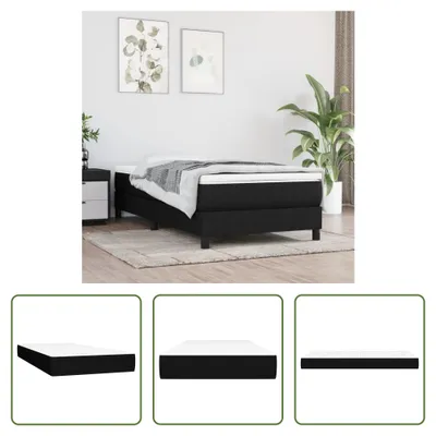 Immagine prodotto di The Living Store Materasso a molle insacchettate nero 90x200x20 cm in tessuto