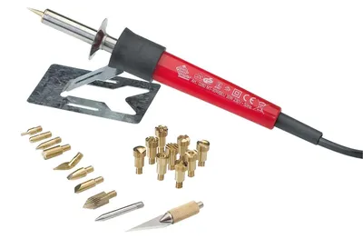 Produktbild von Brandmal-Einsteiger-Set mit 230V/25W Brandmalkolben und Kunststoff-Aufbewahrungsbox