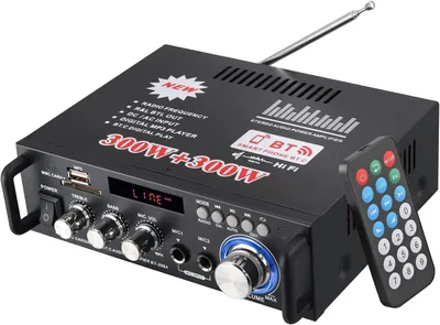 Produktbild von Audio-Verstärker, Bluetooth, Stereo, 600 W – Mini-Digitalverstärker, 2 Kanäle – SD, USB, FM-Radio