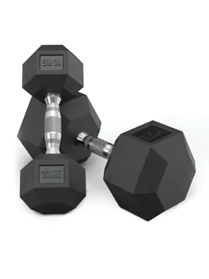 Produktbild von ATLETICA Hexagon Hantel Set | 10 kg - 30 kg | jeweils 2,5kg Steigerung | Professioneller PVC Bezug