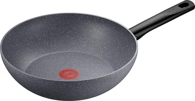 Zdjęcie produktu dla Tefal Natural G28019, Okrągły, Wok/Patelnia do mieszania, Szary, Mineralia, 175 °C, Aluminium