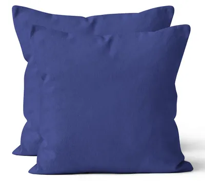 Produktbild von 2 er Set Mikrofaser UNI Kissenhüllen Kissenbezüge Kopfkissenbezug 80x80 cm, Dunkelblau Navy