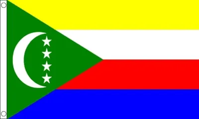 Komoren Flagge 90x60 cm, Polyester mit Ösen