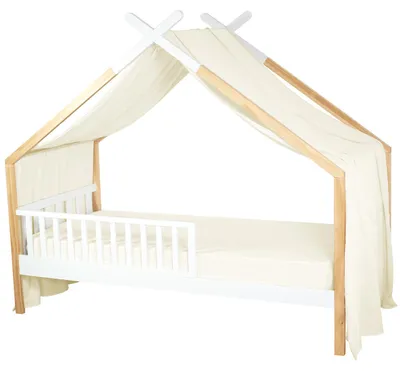 Image de Baldaquin pour lit de bébé en gaze de coton Jeann - 420 x 130 cm - Écru | par SEVIRA KIDS