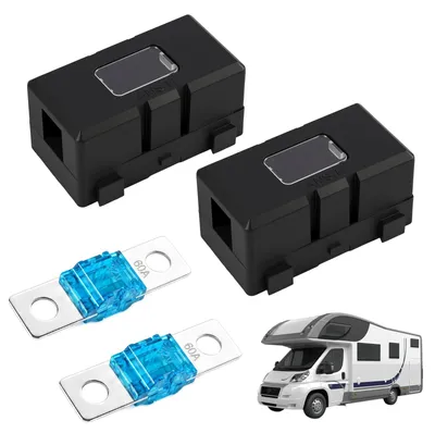 Sicherungshalter-Set 2 Stk. + 2x 60 A Sicherungen