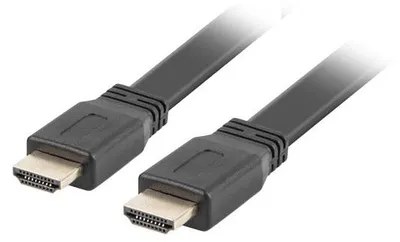 Zdjęcie produktu dla Kabel HDMI Lanberg M/M v2.0 0,5m czarny flat