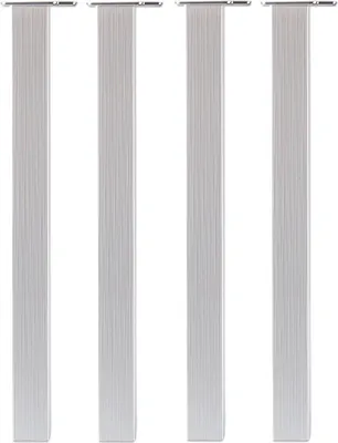 Produktbild von camar Tischfuß Aluminia 60x60mm, Tischbeine höhenverstellbar, Länge 705-735mm gerillt, Aluminium silber 4 Stück