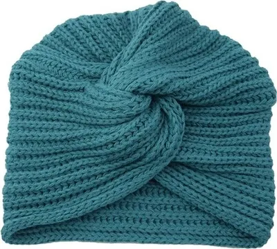 Produktbild von Stylische Türkis Turban Mütze für Damen KP6611