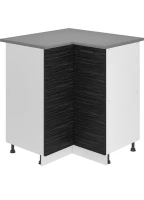 Produktbild von Belini Unterschrank Küche, Küchenunterschrank 90 cm Breite. SNP Küchenunterschrank mit Arbeitsplatte. Eckschrank Küche mit 1 Tür, Königliches Ebenholz