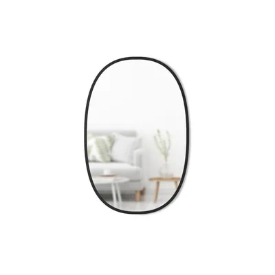 Obrázok produktu pre Umbra Hub Wall Mirror Oval, nástenné zrkadlo, dekoratívne zrkadlo, dekoratívne zrkadlo, sklo, čierna, 92 cm, 1006044-040