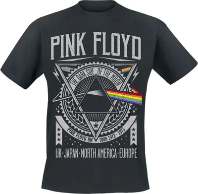 Produktbild von Pink Floyd T-Shirt Herren The Dark Side Of The Moon - Tour 1972 schwarz 4XL