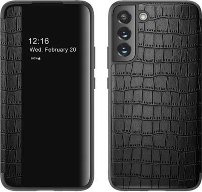 Produktbild von König Design Hülle kompatibel mit Samsung Galaxy S23 Kunstleder Handyhülle - Handy Case Schwarz