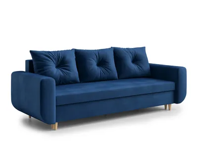 Image de AX LIVING Cheriton Canapé-lit Moderne 222cm de large en Bleu foncé