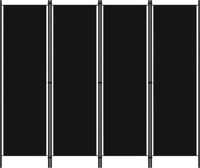 Immagine prodotto di vidaXL 4 pezzi divisorio nero 200x180 cm