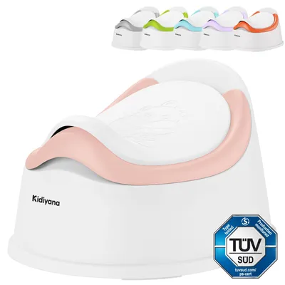 Produktbild von Kidiyana Abhaltetöpfchen Baby, Kinder Töpfchen mit Deckel, Töpfchentraining & Reisetoilette unterwegs, Innentopf mit Spritzschutz, Rosa