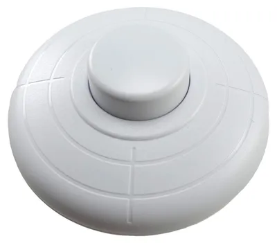 Immagine prodotto di Interruttore lampada con collegamento a vite, interruttore a pedale, 1 polo, 2 A 250 V, bianco