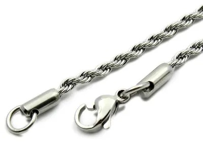 Produktbild von Schöne Edelstahlkette gedreht Stärke 2mm Länge 50cm Kette Halskette Schmuckkette