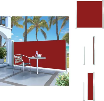 Produktbild von vidaXL Ausziehbare Seitenmarkise 140x300 cm Rot -  Sonnenschirme & Sonnenschutze