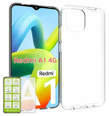 Immagine prodotto di Per Xiaomi Redmi A2 / A1 Custodia in silicone + H9 vetro Custodia di copertura per telefoni cellulari