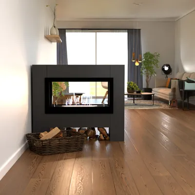 Produktbild von GLOW FIRE Ethanol Kamin 'Harstad ' | Ethanolofen in grau mit 3 Std. Brenndauer und 2 KW Heizleistung | BxHxT: 114,2x98,5x29,8 cm