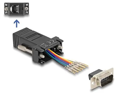 Zdjęcie produktu dla DeLOCK 67072, D-Sub 9, RJ12, Czarny