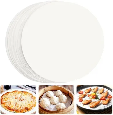 Produktbild von Rundes Backpapier 26cm hitzebeständig weiß
