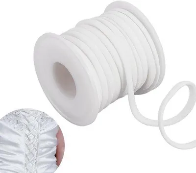 Image de Ruban pour corset de robe - Modèle réglable - 10 mètres - Blanc