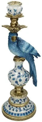 Immagine prodotto di Portacandele - Pappagallo blu olandese ↑ 40 cm