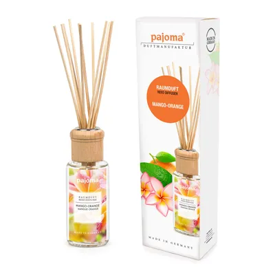 Produktbild von Pajoma Raumduft Mango Orange 100ml mit 10 Rattanstäbchen