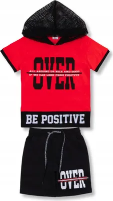 Produktbild von Jungen Sommer Set - T-shirt & Shorts - Größe 98 - rot - 95% Baumwolle - 2-teilig