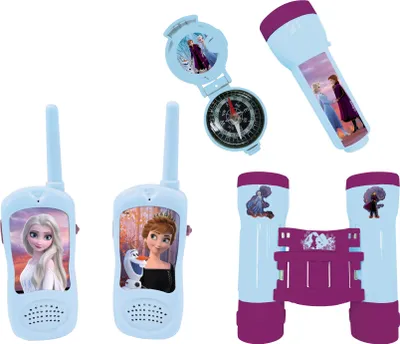 Immagine prodotto di set Frozen avventura con walkie-talkie fino a 120 m, binocolo e bussola