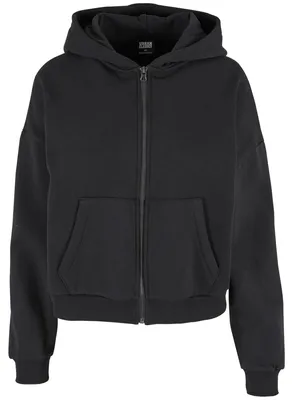 Produktbild von Urban Classics - Hoodie mit durchgehendem Reißverschluss für Damen TN679 (4XL) (Schwarz)