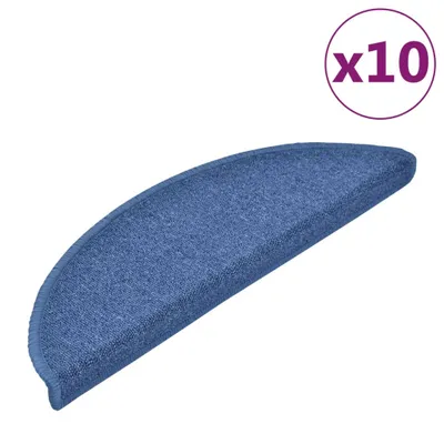 Immagine prodotto di Tappetini per scale 10 pz 56x17x3 cm blu semicircolari