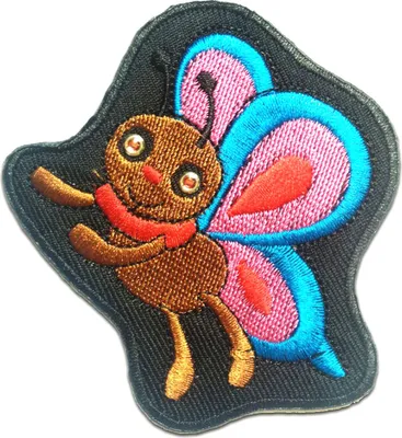Produktbild von Schmetterling Tier - Aufnäher, Bügelbild, Aufbügler, Applikationen, Patches, Flicken, Zum Aufbügeln, Größe: 7.9 x 7.2 cm