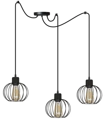 Produktbild von LED Spinnen Kronleuchter LOFT aus Metall – Verstellbare Pendelleuchte im Edison Stil als Hängelampe