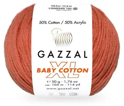 Produktbild von Wolle Gazzal Baby Baumwolle XL 3454 miedziany - Stricken & Häkeln