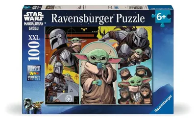 Image de Puzzle pour enfants Ravensburger XXL « Star Wars : The Mandalorian & Grogu », 100 pièces, 12004383